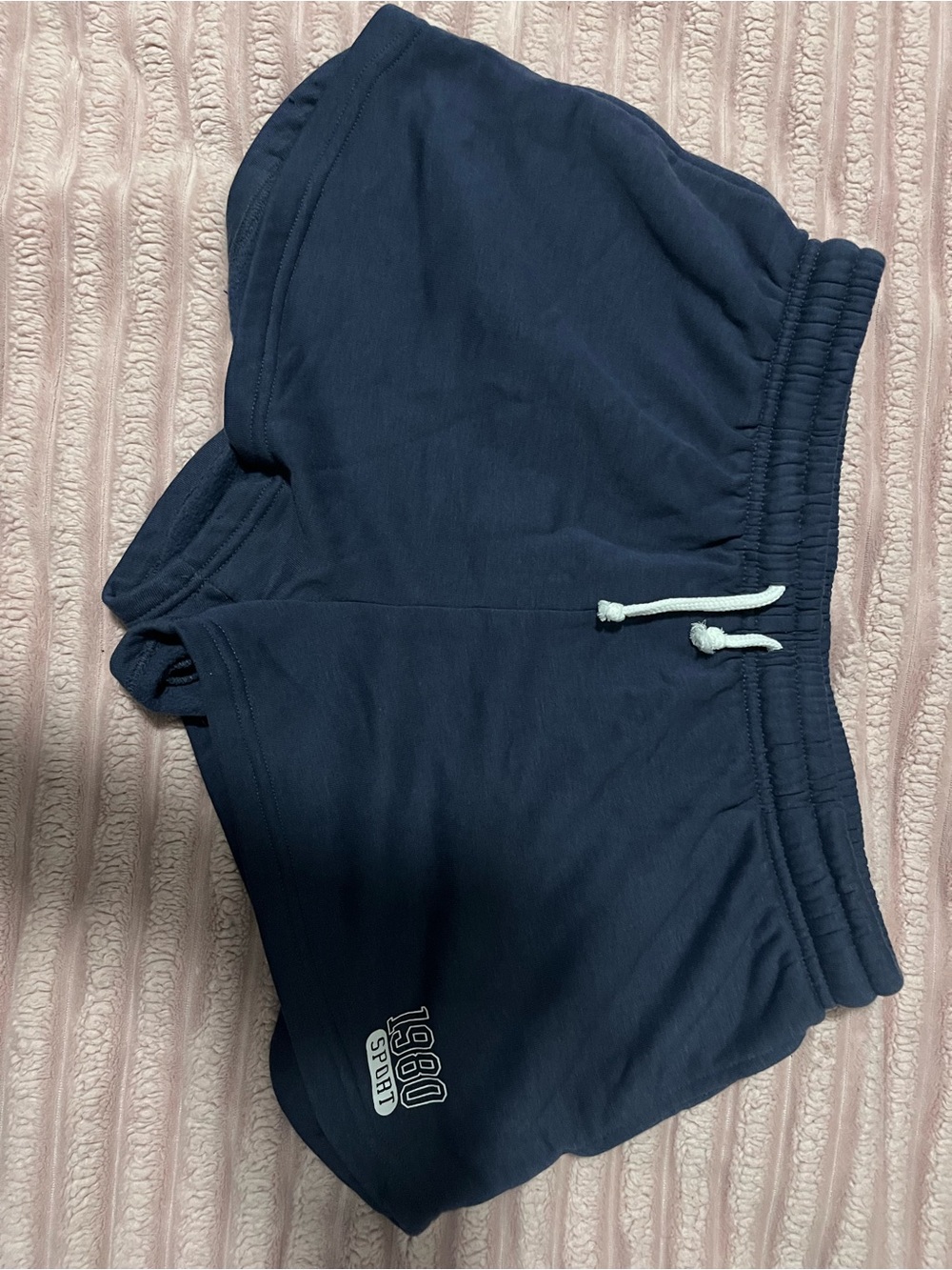 Kids Navy Athletic Shorts with Drawstring